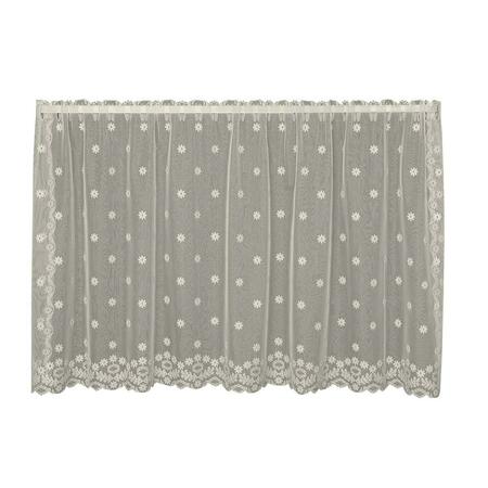 HERITAGE LACE Daisy 60 x 30 in. Tier, Ivory 6375I-6030